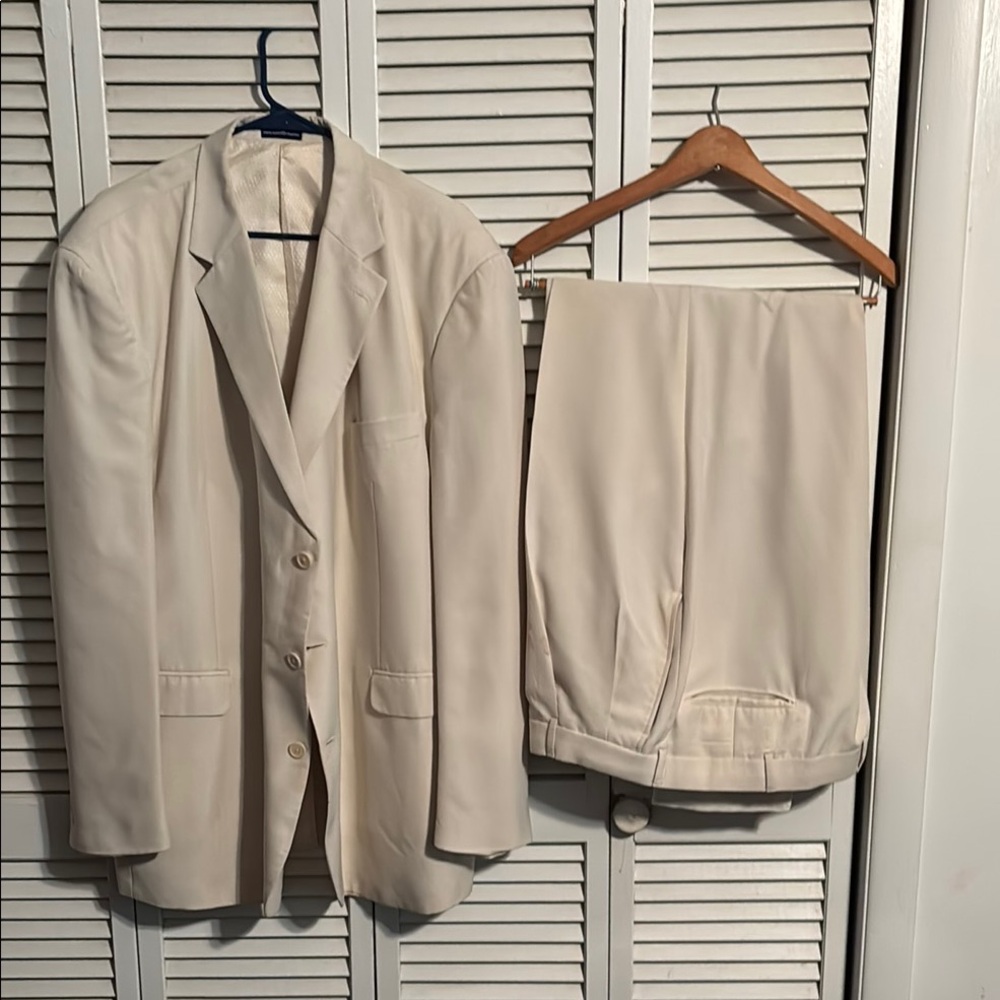 Stafford Cream Suit Classic Blazer and Pants